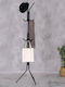 Leon Metal Coat Rack Black 42x42x167cm