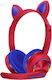 AKZ-K23 Wireless Over Ear Multimedia Headphone with Microphone Bluetooth Red