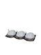 Galifas Porcelain Dessert Divided Serving Plate White 7pcs