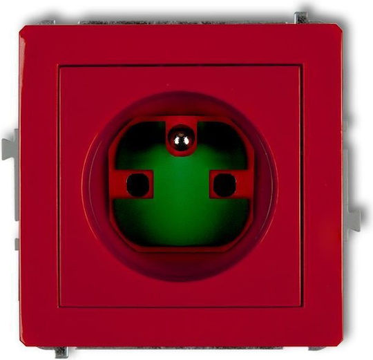 Karlik Power Socket with Key Red 1pcs