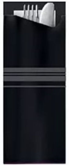 Lux Plic Negru 200 buc - Hârtie Airlaid Alb + Negru Culori 1109