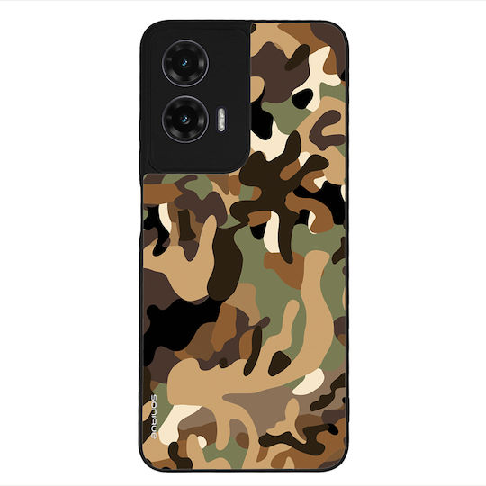 Sonique Tarnung Army Serie Hülle für Motorola Moto G35 5G Braun
