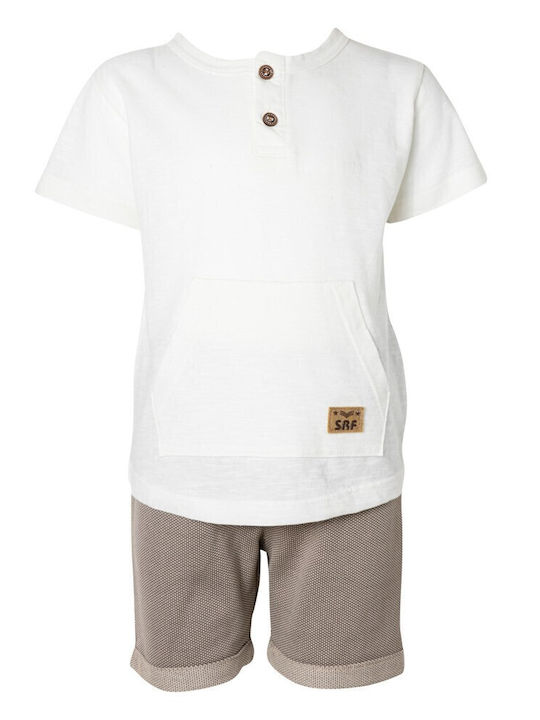 Kinder-Set mit Shorts Sommer 2Stück Ecru