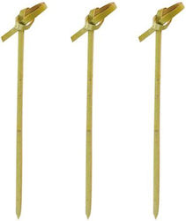 Packung mit 100 schwarzen Holzstäbchen 9 cm Bambus-Schleifenknoten an einem Ende Tmx-b102bk-9