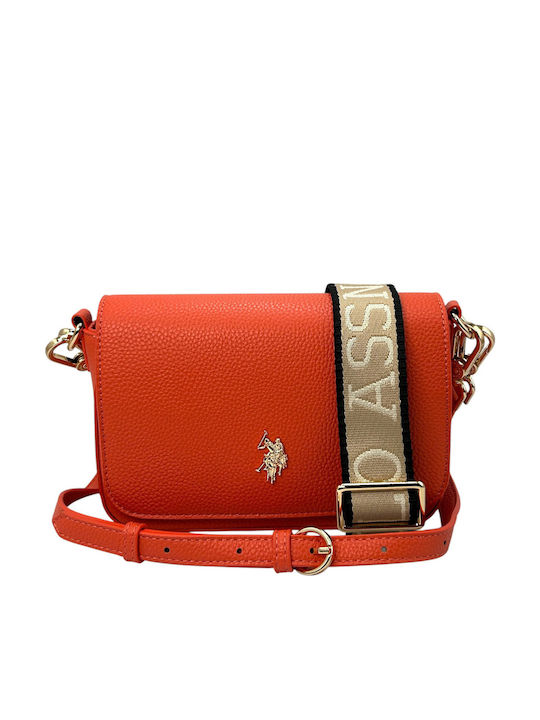 U.S. Polo Assn. Γυναικεία Τσάντα Χιαστί Πορτοκαλί