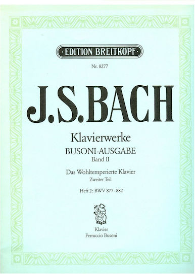 Breitkopf Bach J.s Das Wohltemperiertes N.2/2