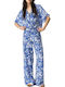 Damen Stoff Hose Royal Blue