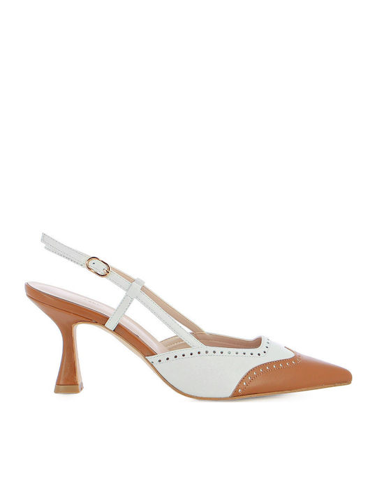 Fratelli Petridi Leather White Medium Heels