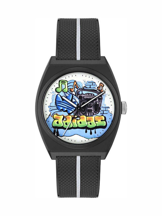 adidas Project Two Two Women's Watch with Black Rubber Strap