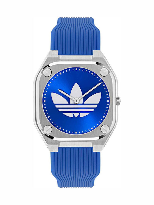 adidas City Tech Γυναικείο Ρολόι Μπαταρίας με Μπλε Καουτσούκ Λουράκι