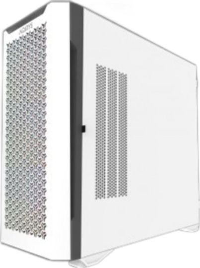 Aqirys Aquilla Gaming Midi Tower Κουτί Υπολογιστή με Πλαϊνό Παράθυρο και RGB Φωτισμό Λευκό