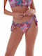 Slip Bikini cu Șnururi Floral