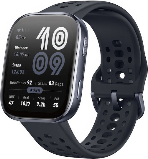 Amazfit Bip 6 46мм Водоустойчив Смартчасовник с Пулсомер (Черен)