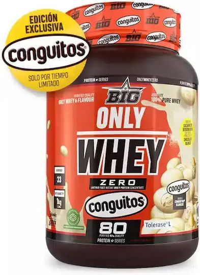 Big Only Whey Zero Πρωτεΐνη Ορού Γάλακτος Χωρίς Λακτόζη με Γεύση Conguitos White Choco 1kg