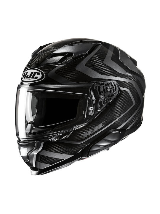 HJC F71 Carbon Nevio MC1 Black Red Motorcycle H...