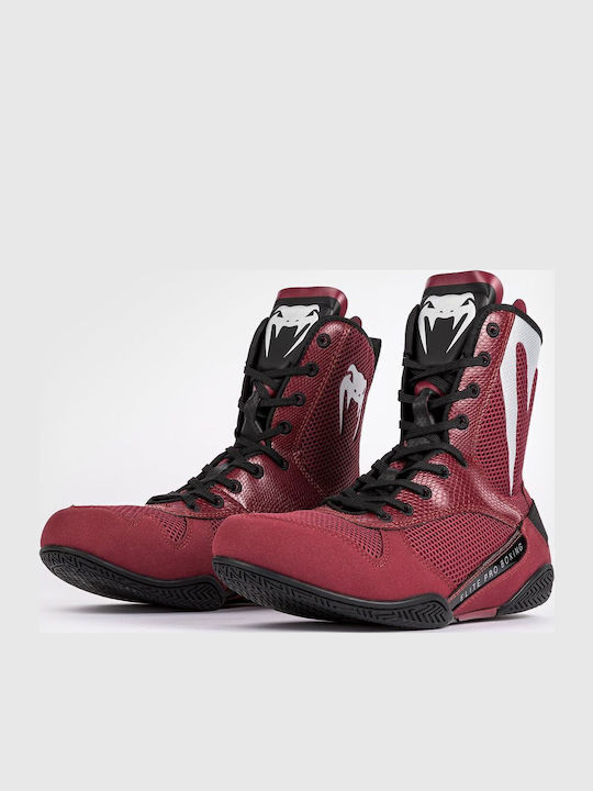 Venum Elite Boxing Shoes Silver
