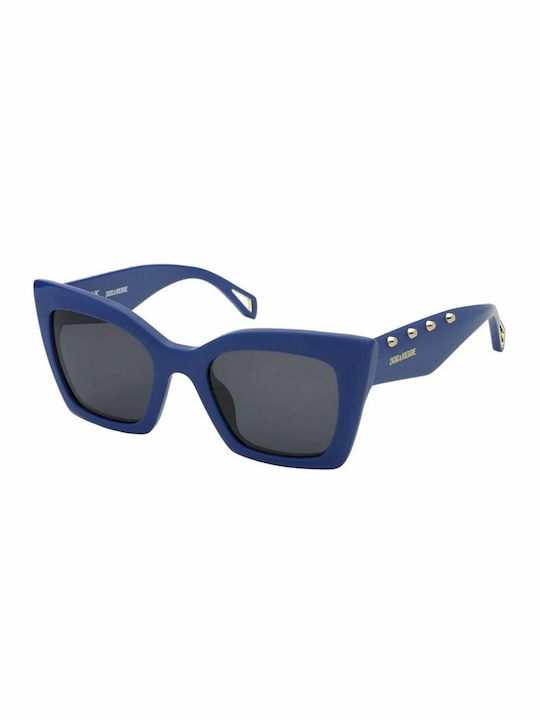 Zadig & Voltaire Women's Sunglasses with Blue Frame and Blue Lens