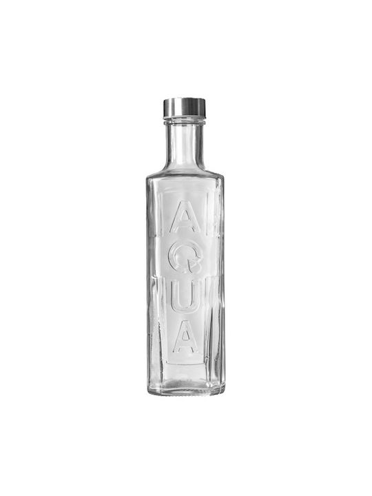 Uniglass Aqua Бутилка За Вода Стъклена с Винтов Капак Прозрачна 1000ml