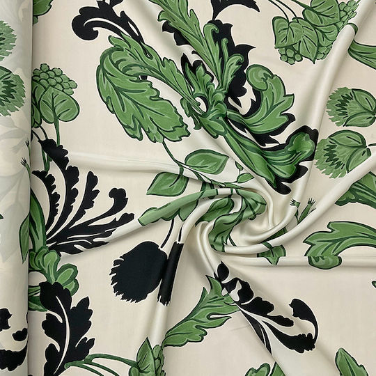 Stoff Matte Satin Schwarz Blatt 145cm