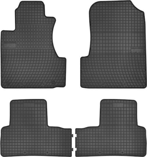 Frogum Set of Front and Rear Mats 4pcs for Honda CR-V 2006-2011 Black