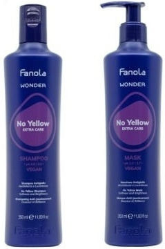 Fanola Wonder No Yellow Set de îngrijire a părului pentru menținerea culorii cu Șampon și Mască 2buc