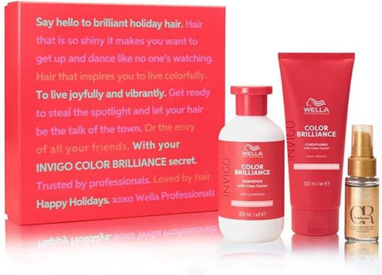 Wella Color Brilliance Seturi Pentru Par Păstrarea Culorii Pentru Păr Vopsit Cu Șampon Balsam Și Ulei 3 Bucăți