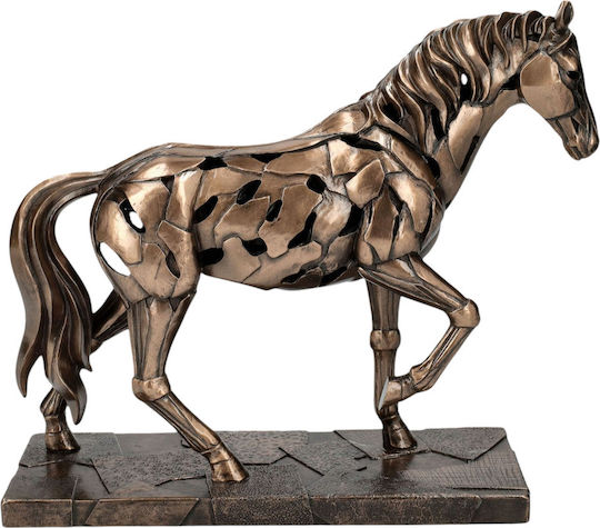 Horse Statue Electroplated Bronze Veronese 25.5cm X 21.5cm
