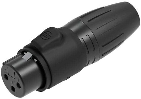 Seetronic Scwf3b Βύσμα Xlr 3pin Θηλυκό Επίχρυσες Επαφές Ip65 Μαύρο Βύσμα Xlr 3pin Θηλυκό Επίχρυσες Επαφές