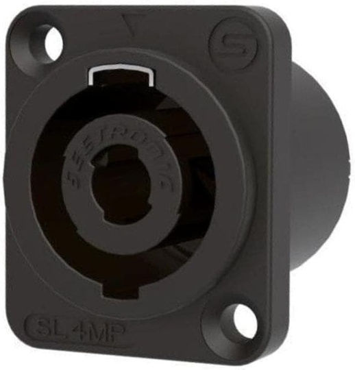 Seetronic Sl4mp Chassis Plug Speakon 4 Pole Black Plug Xlr 3pin Male Gold-Plated Contacts Ip65 Black