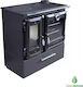 Caliskan Steel Wood Stove with Oven 8.45kW Gray