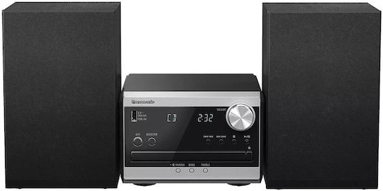 Panasonic Ηχοσύστημα 2.0 SC-PM270EG-S 20W με Digital Media Player, WiFi και Bluetooth Ασημί