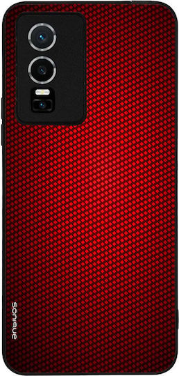 Husă Sonique Carbon Series pentru Vivo Y74s Vivo Y76 5G Roșu