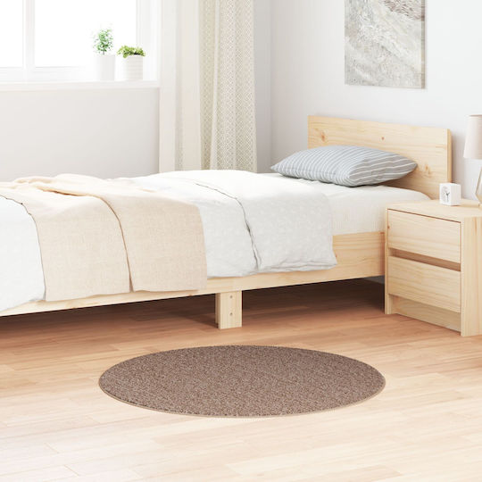 vidaXL Anti-slip Rug Outdoor Round Brown