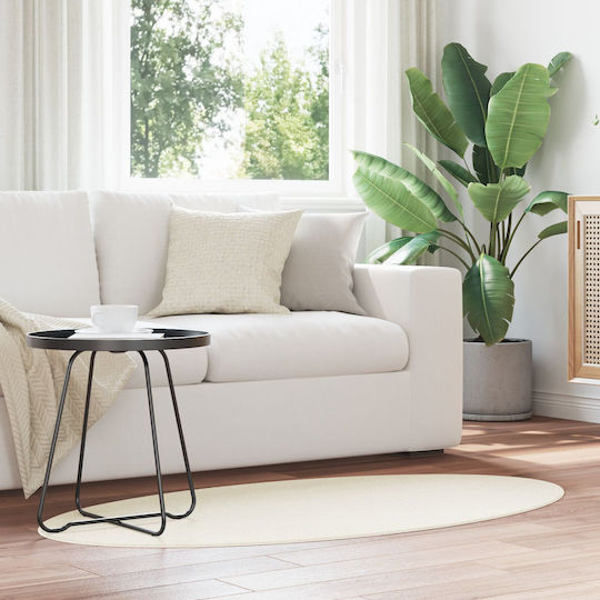 vidaXL Teppich Außenbereich Rechteckig Synthetisch,Polyester/Cotton/Leather Cream