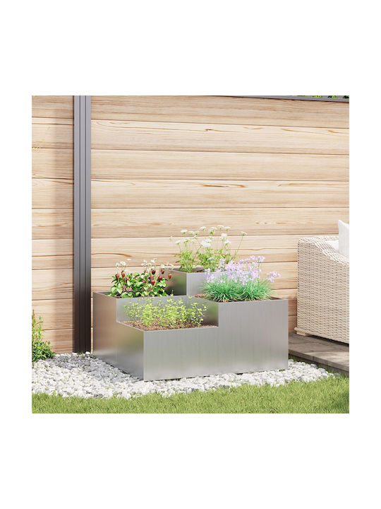 vidaXL Garden Pot Metallic 80x80x48cm.
