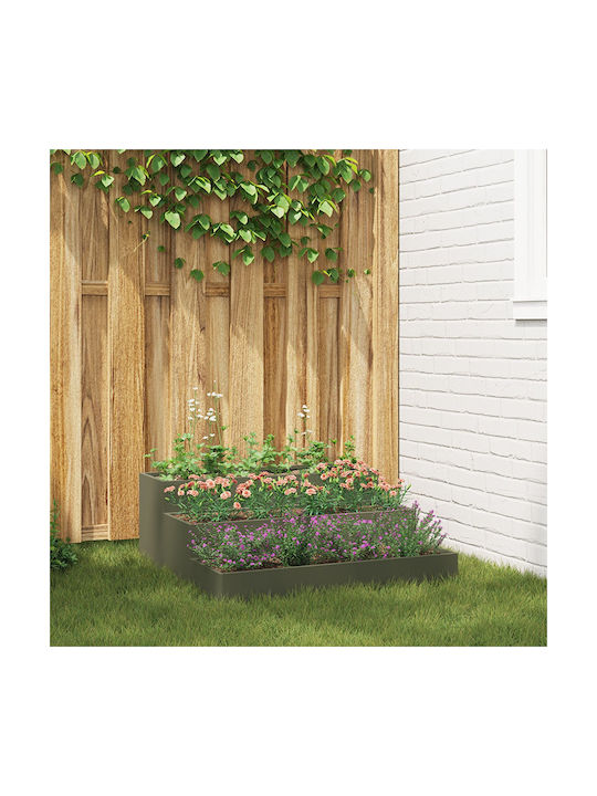 vidaXL Garten Topf Metallisch Olive Green 90x90...