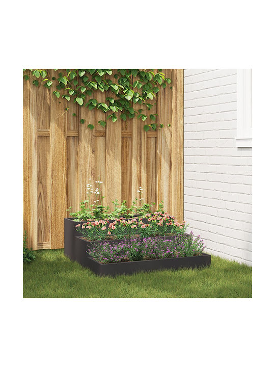 vidaXL Topf Metallisch Black 90x90x35cm.