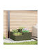 vidaXL Grădină Ghiveci Metal Olive Color 80x80x48cm.