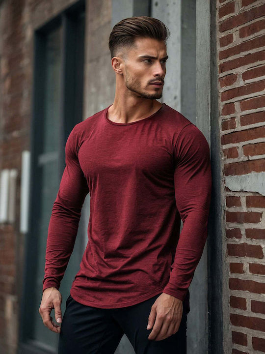 Panda Clothing Langarmbluse Burgundisch