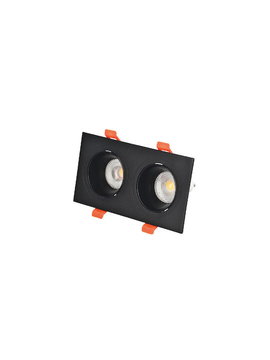 Inlight Metallic Recessed Spot with Socket GU10 Black 1pcs X00330B