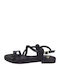 Women's Flat Sandals in Black Color