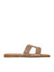 Women's Flat Sandals in Gold Color