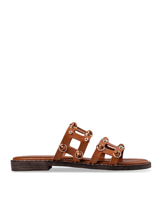 Envie Shoes Women's Flat Sandals in Brown Color