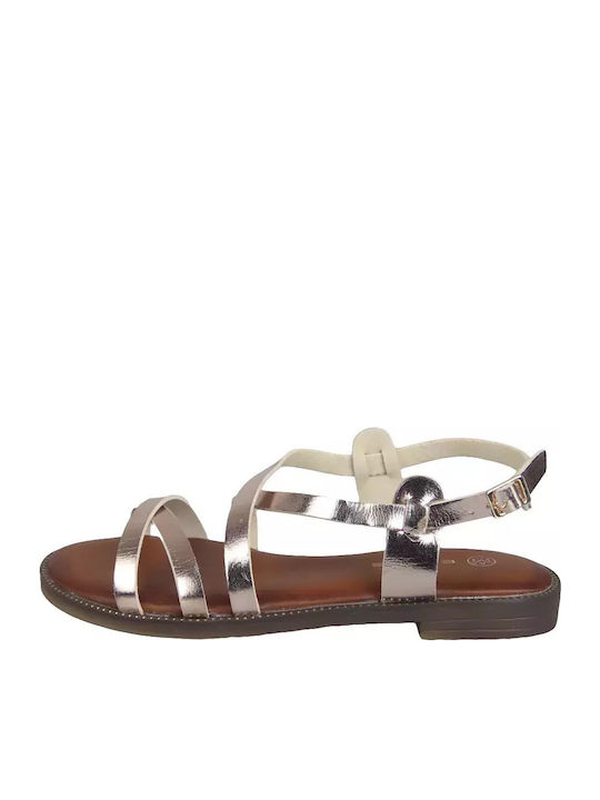 Envie Shoes Women's Flat Sandals Rose Gold