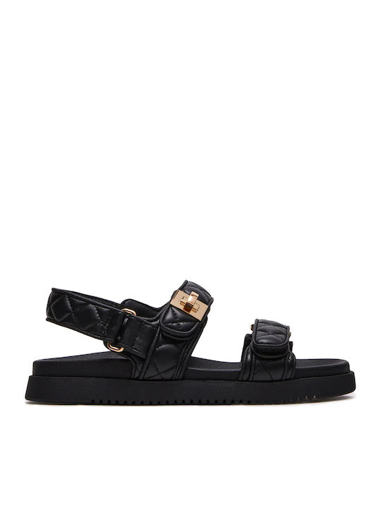 Steve Madden Monaq Leather Sandals Black