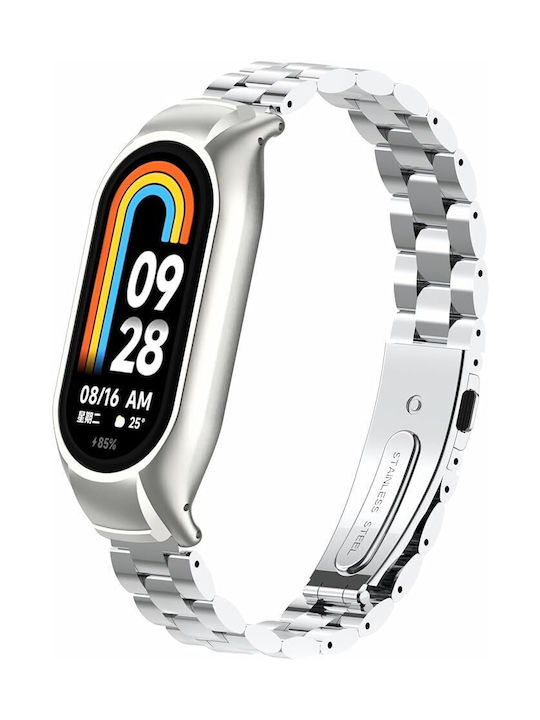 Brățară Metalică Pentru Xiaomi Mi Band 9 Curea Smart Watch – Argintiu