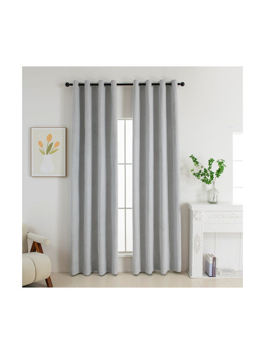 Beauty Home Perdea Opacă Cu Capse Elite Art 8392 Gri 140x270 cm