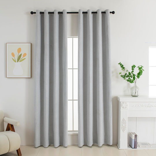 Beauty Home Elite Art 8392 Verdunkelung mit Grommets Graue 140x270cm