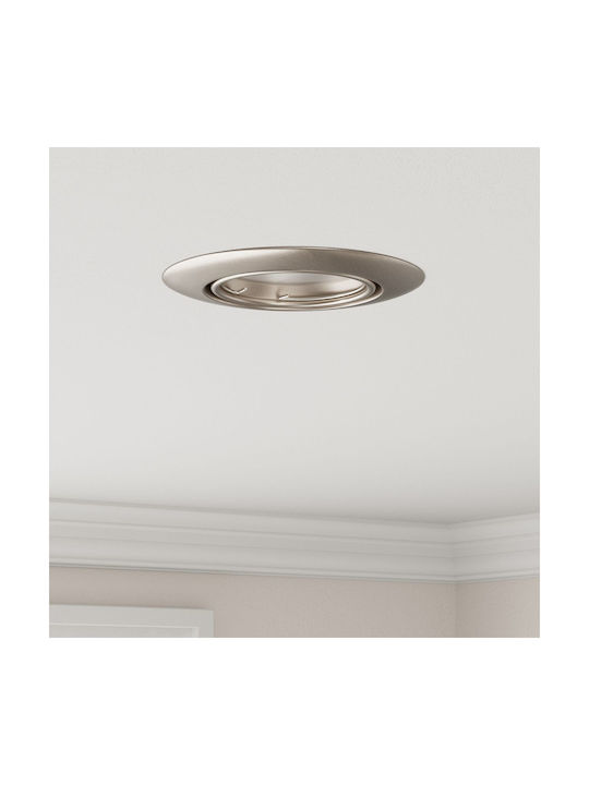 vidaXL Rectangle Metallic Recessed Spot Silver 9x9cm. 1pcs