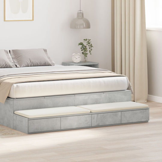 Noptieră Beton gri 160x36.5x16.5cm